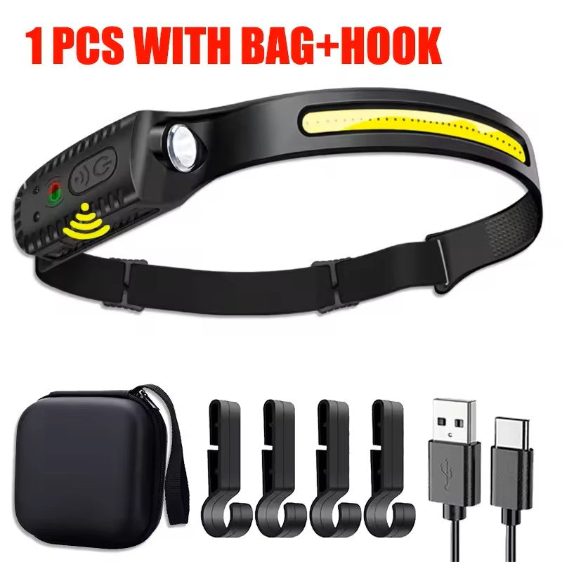 USB Rechargeable LED Sensor Headlamp